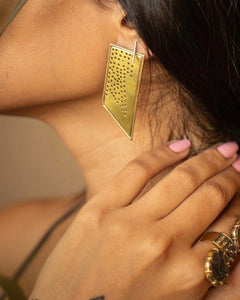 Jaali Studs Earrings Chicory Chai 
